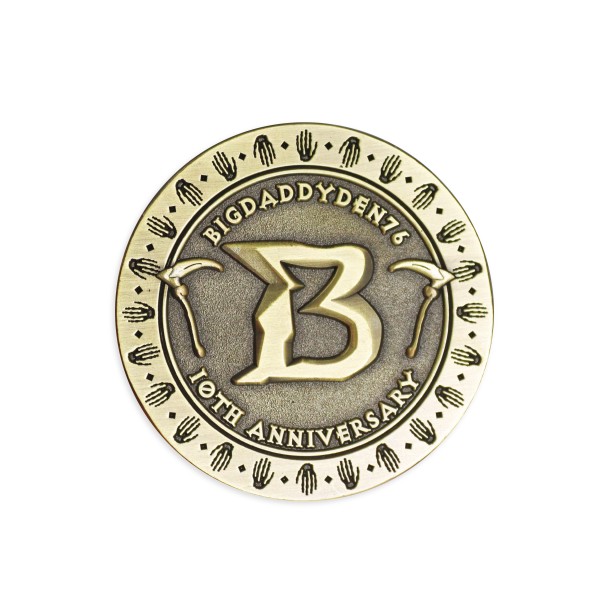 A commemorative coin to celebrate 10 years of the Big Daddy gaming community.