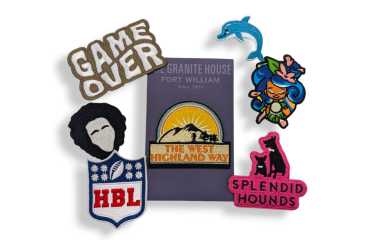 A collection of different embroidered patches to use as inspiration for your next design.