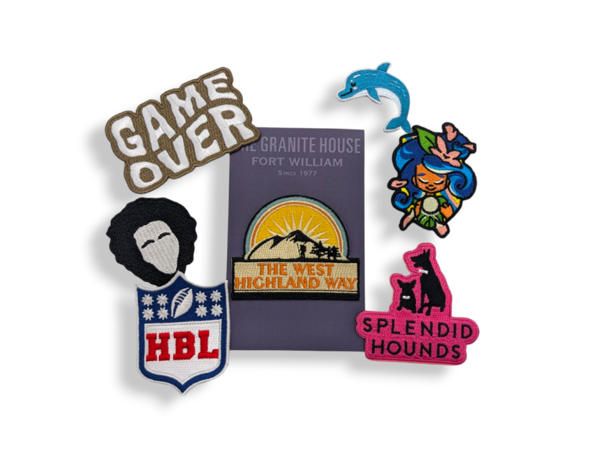 A collection of different embroidered patches to use as inspiration for your next design.