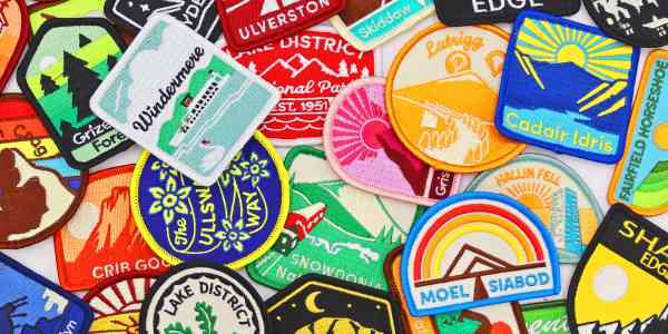Nostalgic Embroidered Patches for Conquer Lake District