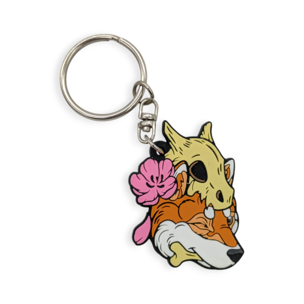 A custom PVC keyring featuring Cubone from Pokemon.
