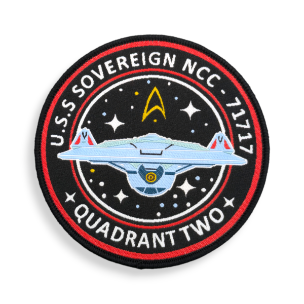 A lovely brightly coloured patch featuring Star Trek stuff.